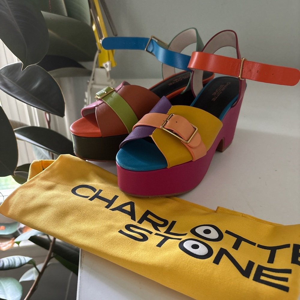 Charlotte Stone Colorful Platform Sandals